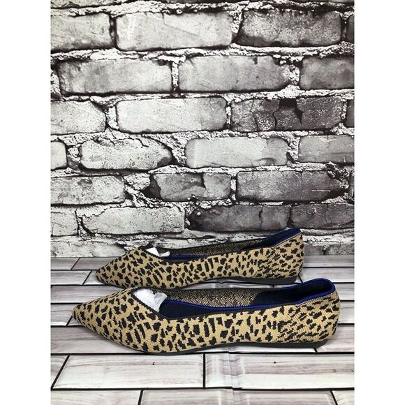 Rothy’s The Point Leopard Cheetah Print Fabric Pointed Ballet Flats Women Sz 9.5 - Picture 16 of 16